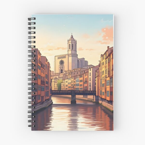 Item preview, Girona's Old Town at Sunset: Onyar River Reflections designed and sold by LSVart.