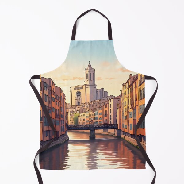Item preview, Girona's Old Town at Sunset: Onyar River Reflections designed and sold by LSVart.