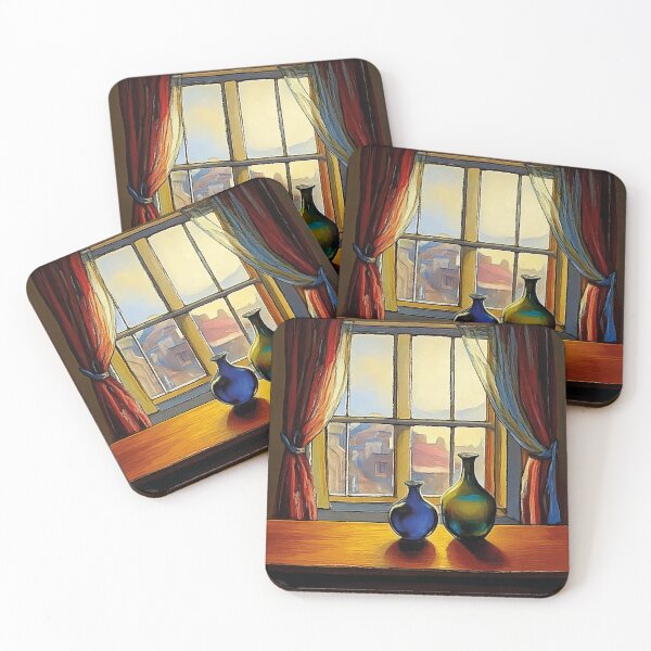 Item preview, Two vases at the window designed and sold by Leuil.