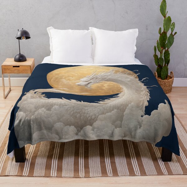 Item preview, Celestial White Dragon Above Clouds designed and sold by BlissxPals.