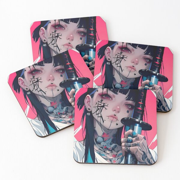 Item preview, Cyberpunk waifu girl designed and sold by KOB-DESIGN ⭐⭐⭐⭐⭐.