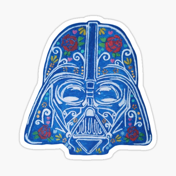 Vista previa del artículo con la obra «Darth Vader con flores», diseñado y vendido por MichBlom007.