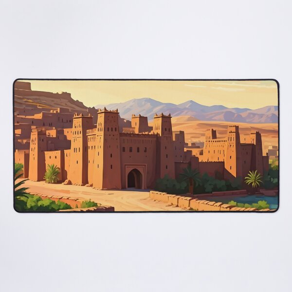 Item preview, Ksar of Tamnougalt: Golden Sunset Over Ancient Mud-Brick Towers designed and sold by LSVart.