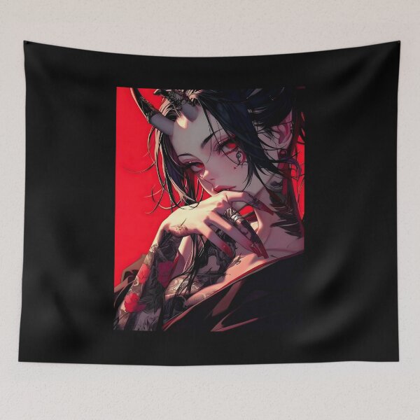 Item preview, Cyberpunk demon waifu girl designed and sold by KOB-DESIGN ⭐⭐⭐⭐⭐.
