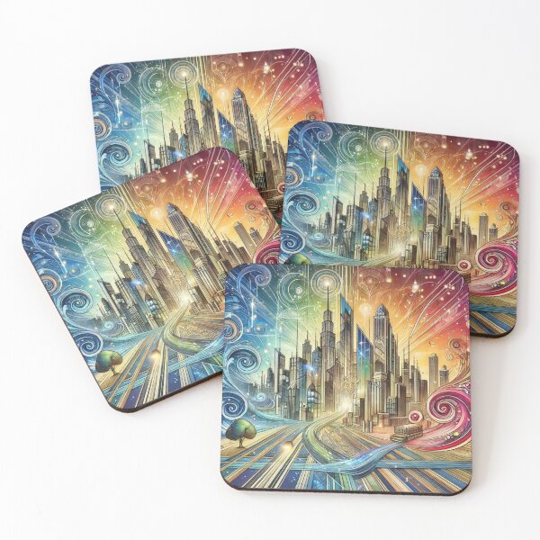 Item preview, Futuristic Metropolis in Abstract Motion designed and sold by Streethandcool.