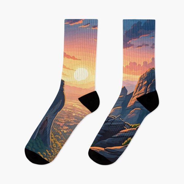 Item preview, Meteora, Greece: Sunset Majesty Over Ancient Monasteries designed and sold by LSVart.