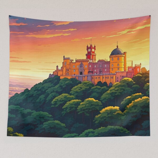 Item preview, Pena Palace at Sunset: Vibrant Towers of Sintra designed and sold by LSVart.