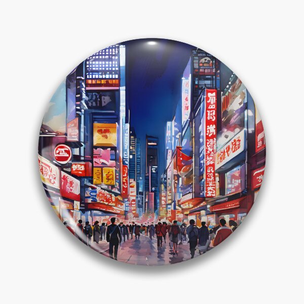 Artikelvorschau, Dotonbori-Sonnenuntergang: Aquarell-Neon und Glico-Schild, Osaka, Japan entworfen und verkauft von LSVart.