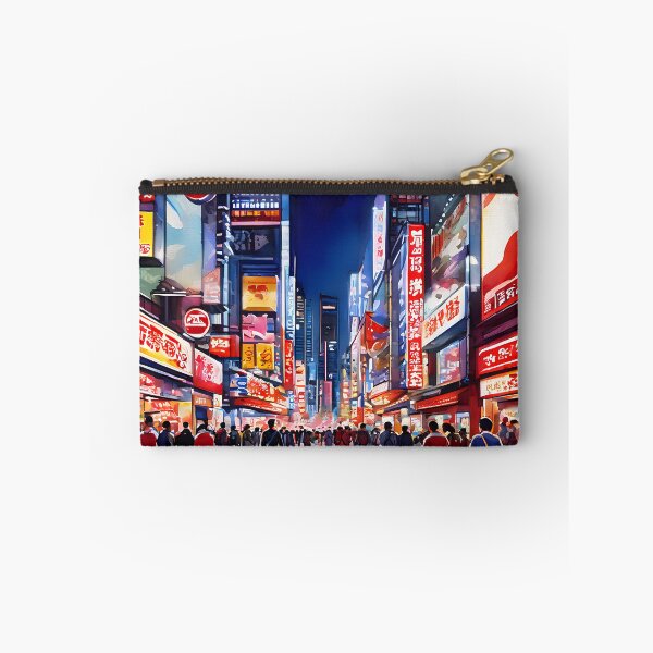 Item preview, Dotonbori Sunset: Watercolor Neon and Glico Sign Osaka Japan designed and sold by LSVart.