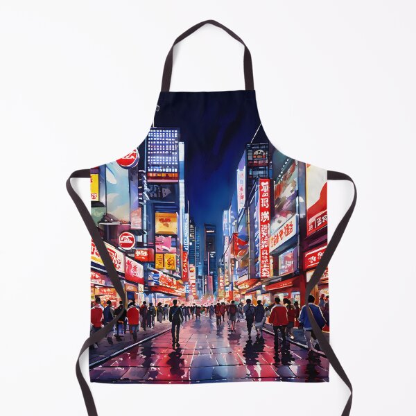 Item preview, Dotonbori Sunset: Watercolor Neon and Glico Sign Osaka Japan designed and sold by LSVart.