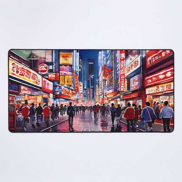 Item preview, Dotonbori Sunset: Watercolor Neon and Glico Sign Osaka Japan designed and sold by LSVart.