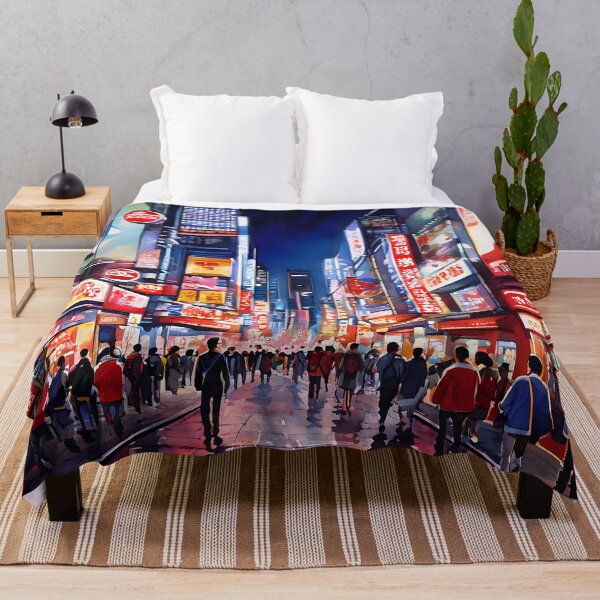 Item preview, Dotonbori Sunset: Watercolor Neon and Glico Sign Osaka Japan designed and sold by LSVart.