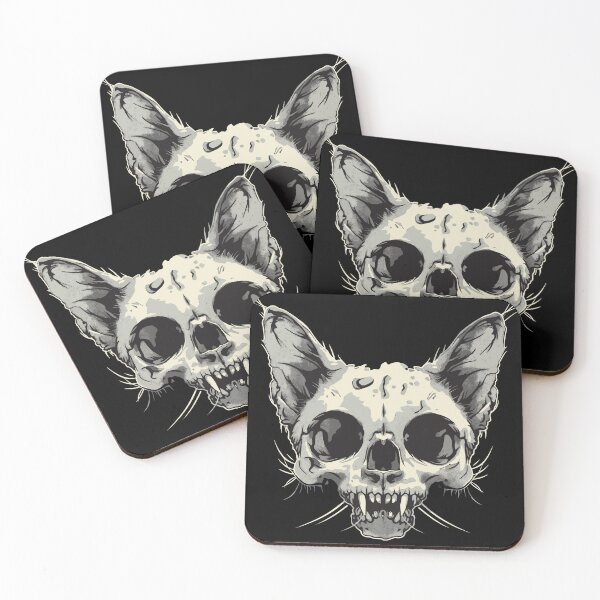 Item preview, zombie cat skull designed and sold by drizzd.