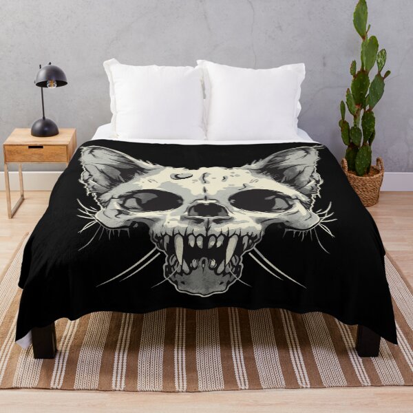 Item preview, zombie cat skull designed and sold by drizzd.