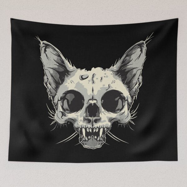 Item preview, zombie cat skull designed and sold by drizzd.