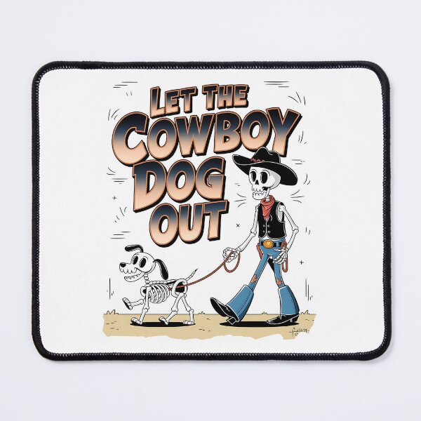 Item preview, Let the cowboy dog out - Cowboy dog - Get the cowboy dog out - Think cowboy dog - Free cowboy dog - Run for the cowboy dog - Funky cowboy dog designed and sold by JansenGS.