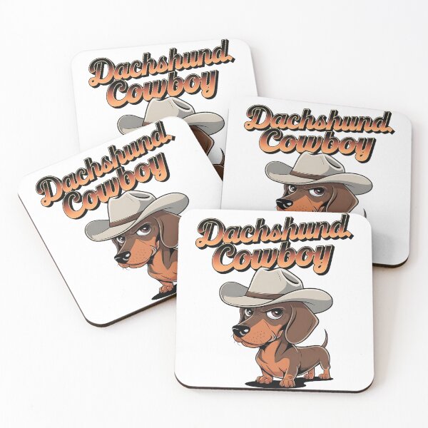 Item preview, Dachshund cowboy - Cowboy dog - Get the cowboy dog out - Think cowboy dog - Free cowboy dog - Run for the cowboy dog - Funky cowboy dog designed and sold by JansenGS.