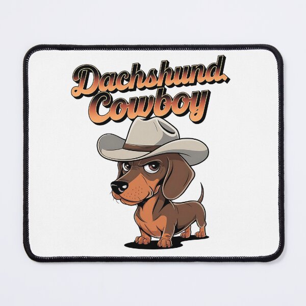 Item preview, Dachshund cowboy - Cowboy dog - Get the cowboy dog out - Think cowboy dog - Free cowboy dog - Run for the cowboy dog - Funky cowboy dog designed and sold by JansenGS.