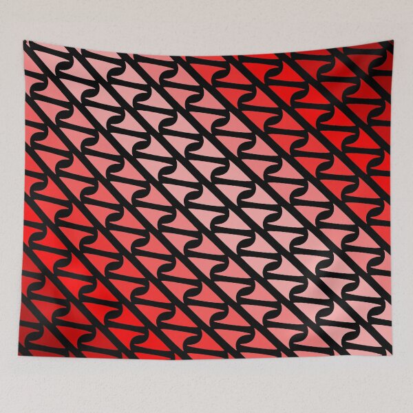 Item preview, Abstract Pattern: Red Wave Arrows designed and sold by artemiscape.
