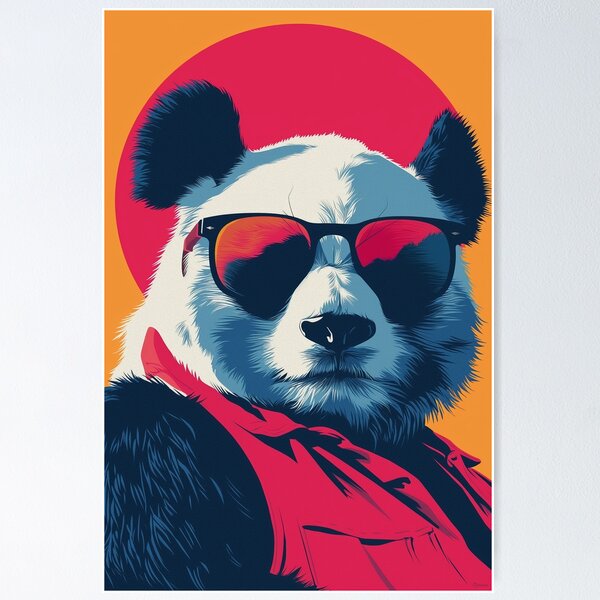 Item preview, Cool Panda – Retro Pop Art Vibes designed and sold by djovan.