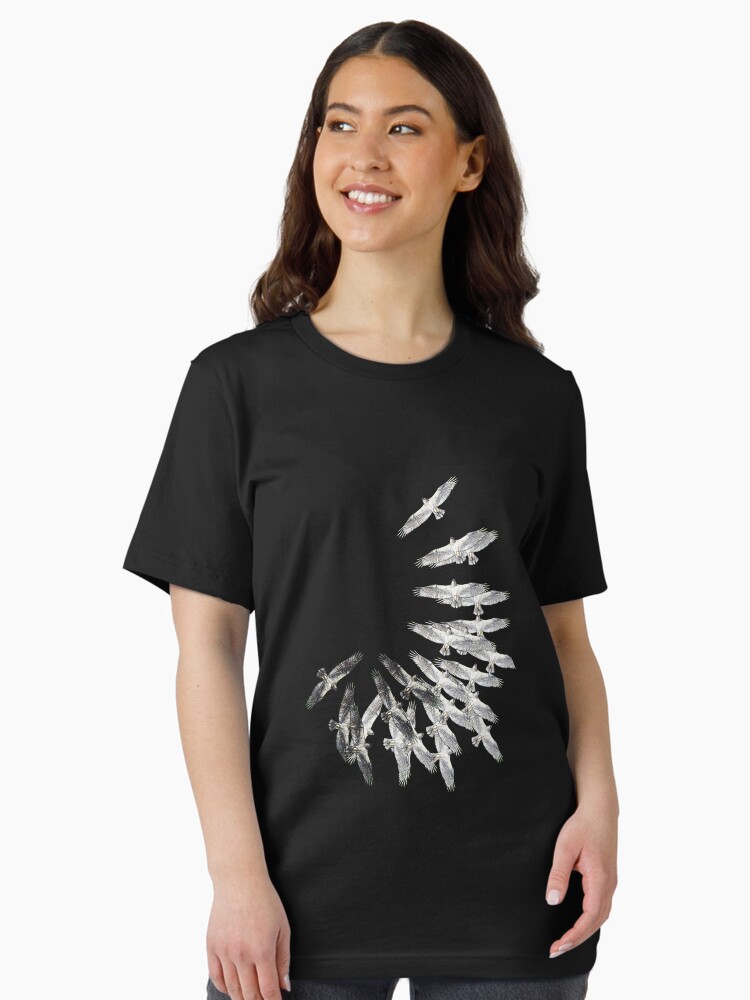 Thumbnail 2 of 7, Essential T-Shirt, On the wings of an eagle - Drawing by Avril Thomas - Adelaide / South Australia Artist designed and sold by AvrilThomasart.