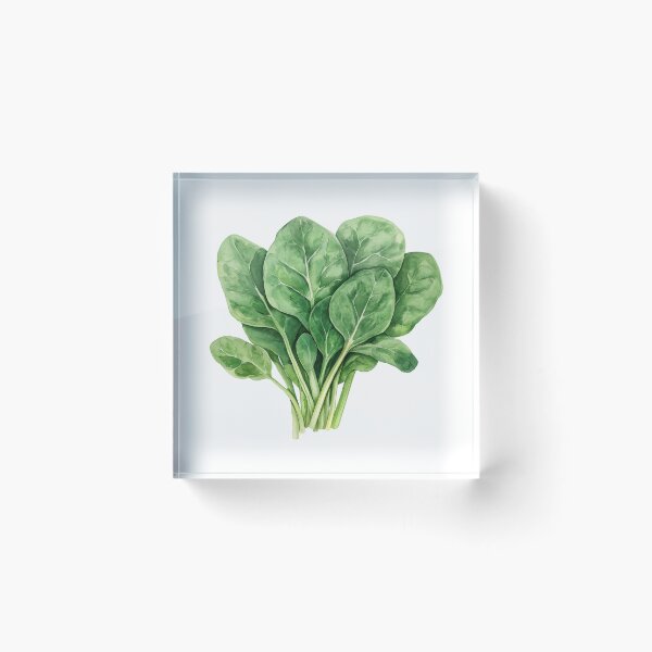 Item preview, Green Watercolor Spinach Leaves Art designed and sold by PapuruDesigns.