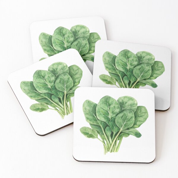 Item preview, Green Watercolor Spinach Leaves Art designed and sold by PapuruDesigns.