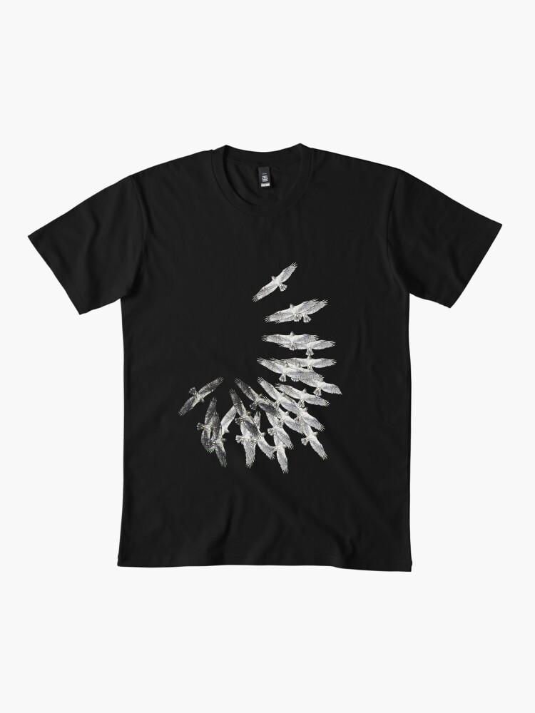 Thumbnail 2 of 4, Premium T-Shirt, On the wings of an eagle - Drawing by Avril Thomas - Adelaide / South Australia Artist designed and sold by AvrilThomasart.