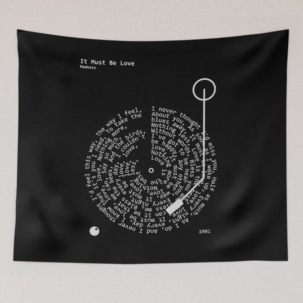 Item preview, It Must Be Love, Madness - Lyrics Poster designed and sold by MancBusyBee.