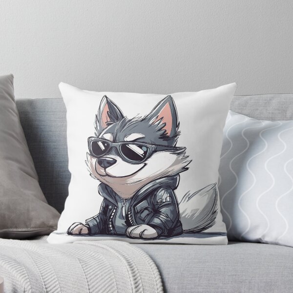 Item preview, Cool Husky – Stylish Badass Dog in Leather Jacket designed and sold by DKRPalette.