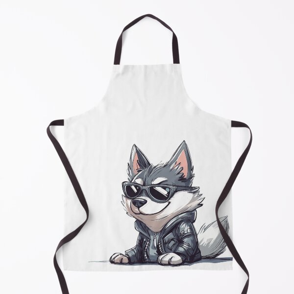 Item preview, Cool Husky – Stylish Badass Dog in Leather Jacket designed and sold by DKRPalette.