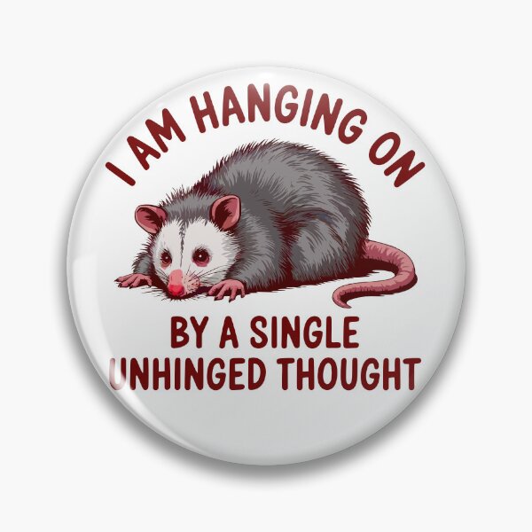 Item preview, Hanging On By A Single Unhinged Thought designed and sold by Angry Swan Designs.