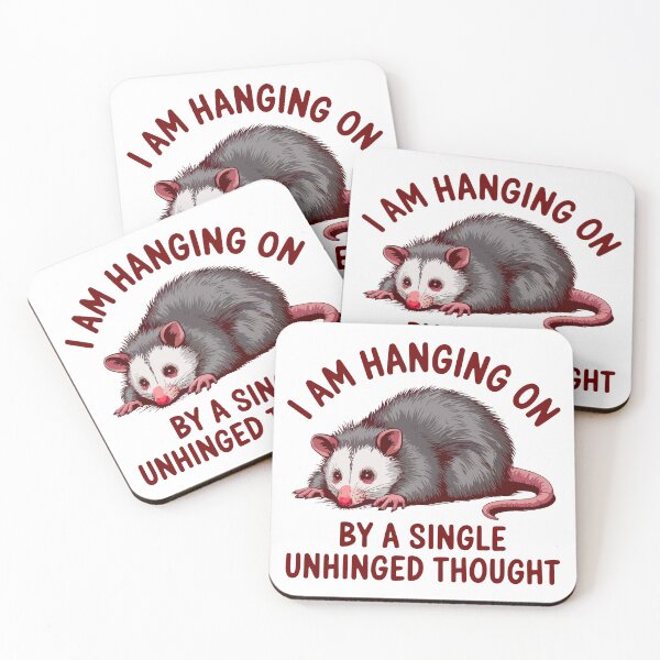 Item preview, Hanging On By A Single Unhinged Thought designed and sold by Angry Swan Designs.