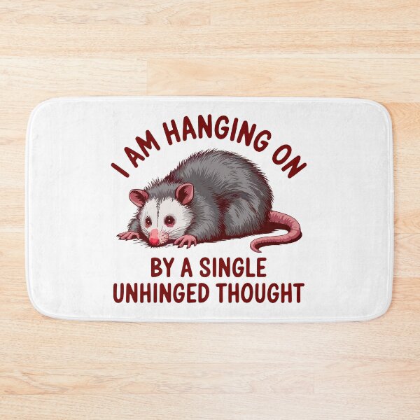 Item preview, Hanging On By A Single Unhinged Thought designed and sold by Angry Swan Designs.