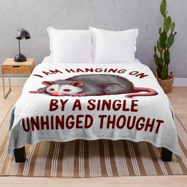Item preview, Hanging On By A Single Unhinged Thought designed and sold by Angry Swan Designs.