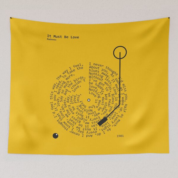 Item preview, It Must Be Love, Madness - Lyrics Poster designed and sold by MancBusyBee.