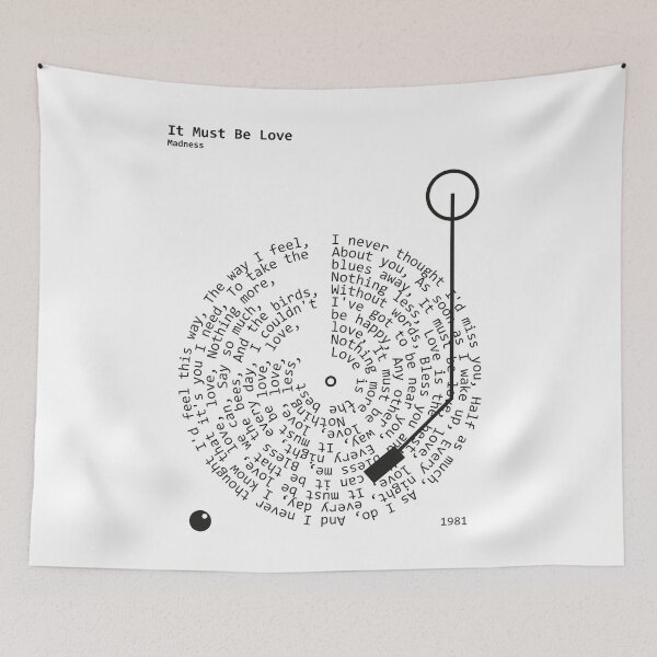 Item preview, It Must Be Love, Madness - Lyrics Poster designed and sold by MancBusyBee.