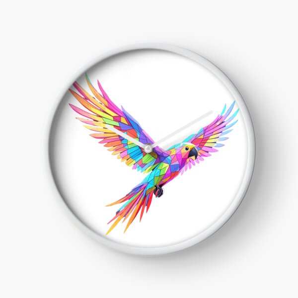 Vista previa del artículo con la obra «Pájaro guacamayo loro azul volando, diseño de loro», diseñado y vendido por Coolparrotgirl.