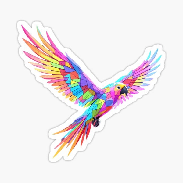 Vista previa del artículo con la obra «Pájaro guacamayo loro azul volando, diseño de loro», diseñado y vendido por Coolparrotgirl.