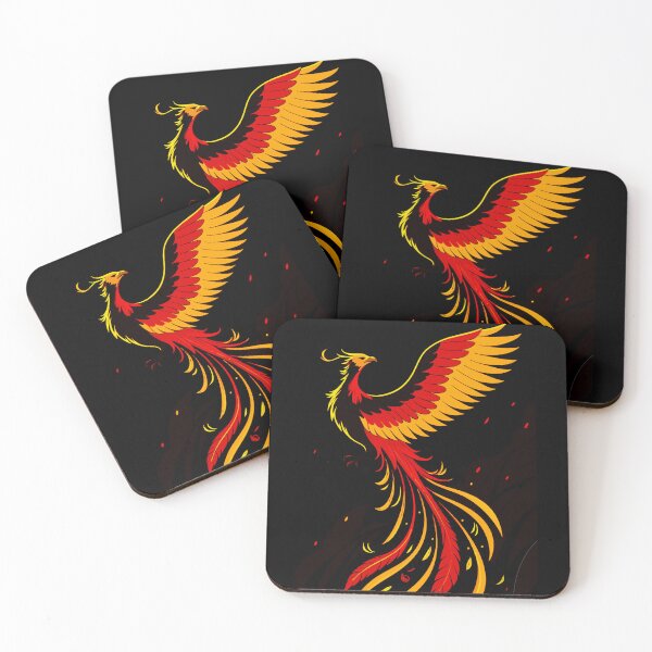 Item preview, Majestic Phoenix Rising from Ashes - Symbol of Renewal and Beauty designed and sold by Pickmash.