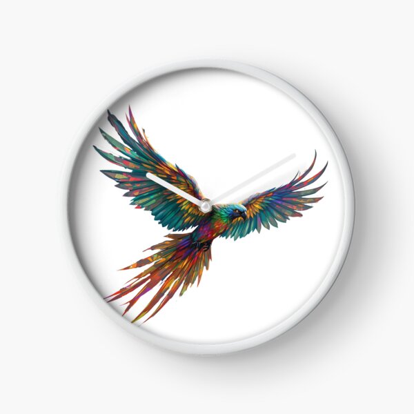 Vista previa del artículo con la obra «Pájaro guacamayo loro azul volando, diseño de loro», diseñado y vendido por Coolparrotgirl.
