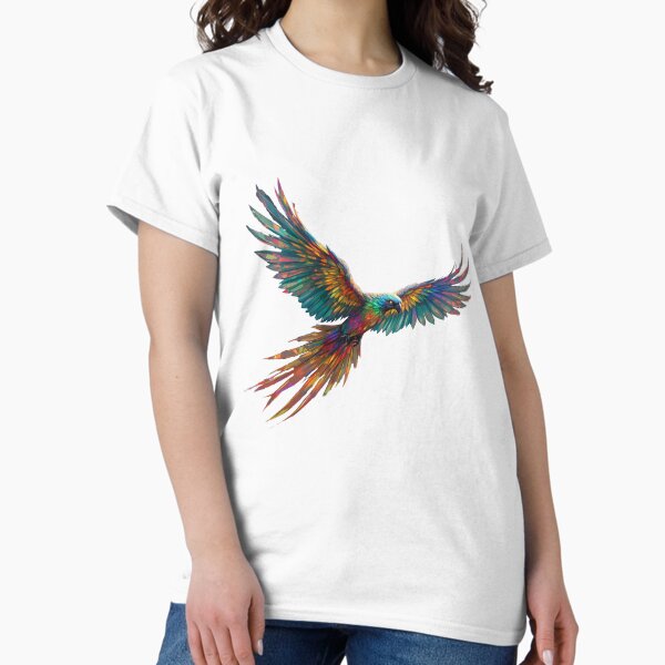 Vista previa del artículo con la obra «Pájaro guacamayo loro azul volando, diseño de loro», diseñado y vendido por Coolparrotgirl.