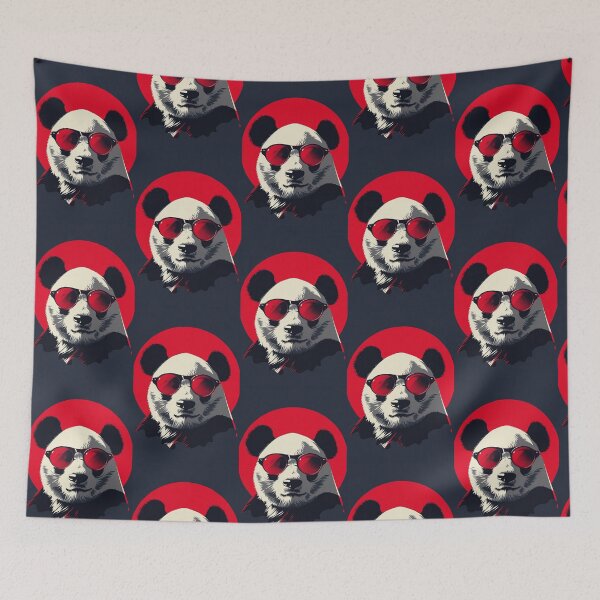 Artikelvorschau, Panda im Retro-Stil – Cool & Minimalistisch entworfen und verkauft von djovan.