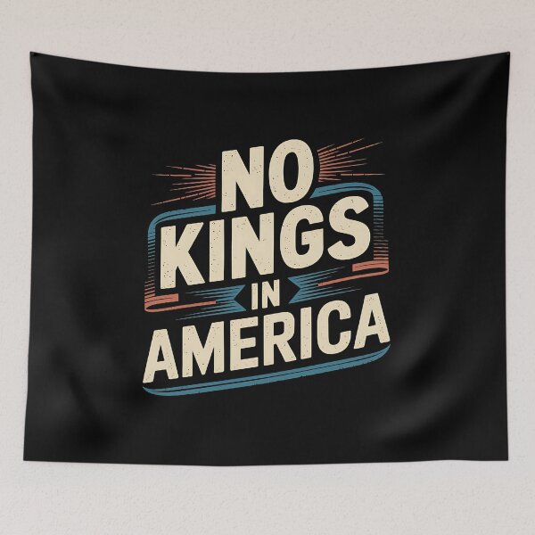 Item preview, No Kings In America - This bold gift is perfect for free thinkers, patriots, and defenders of democracy who want to express their values and opposition to monarchy. designed and sold by ZyziowskyArt.
