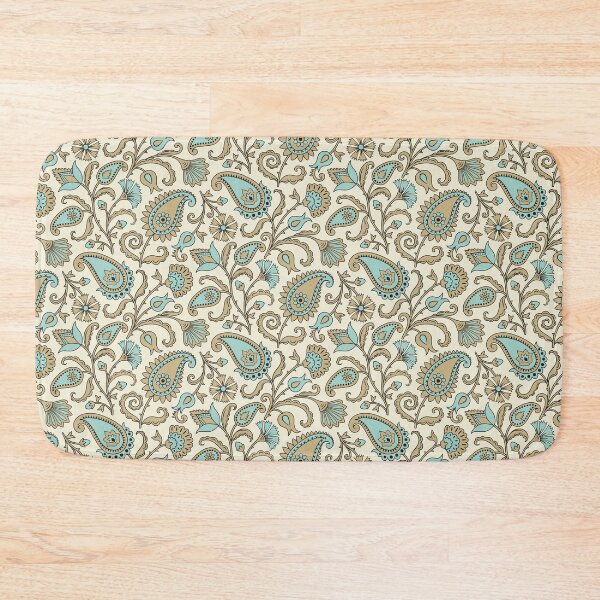 Item preview, Paisley garden mint and orange designed and sold by EKP-design.