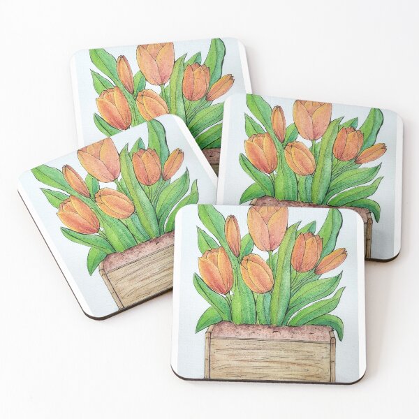 Item preview, Orange tulip bundle designed and sold by Paintedhues.