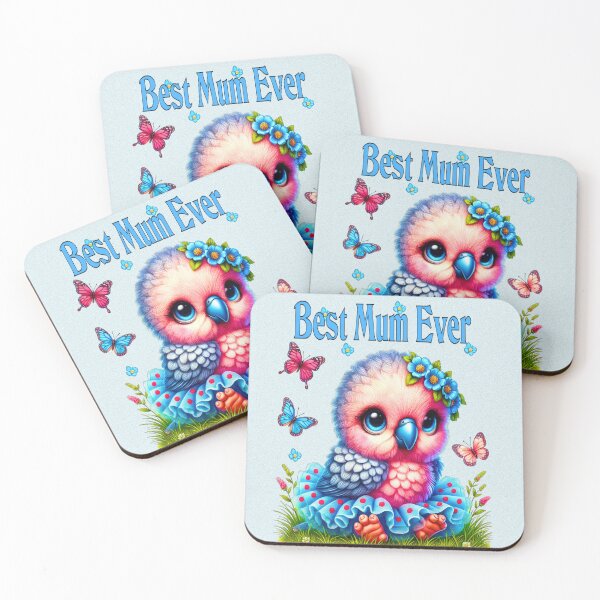 Item preview, Cute little bird chipping best mum ever designed and sold by LoneAngel.