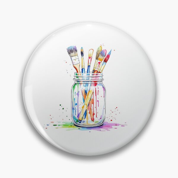 Item preview, Modern Trendy colourful paint brushes in a jar designed and sold by SOUFIANE1991.