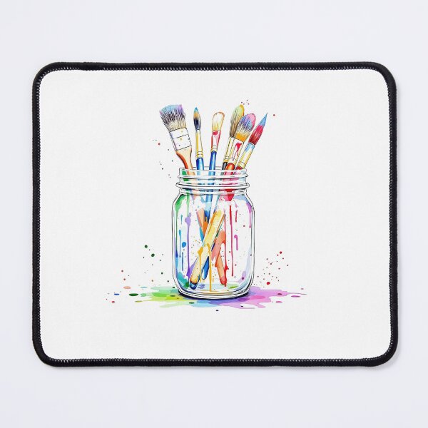 Item preview, Modern Trendy colourful paint brushes in a jar designed and sold by SOUFIANE1991.