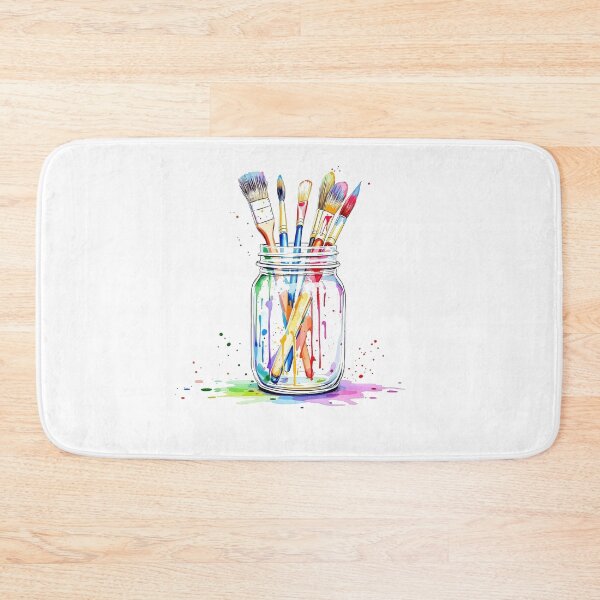 Item preview, Modern Trendy colourful paint brushes in a jar designed and sold by SOUFIANE1991.